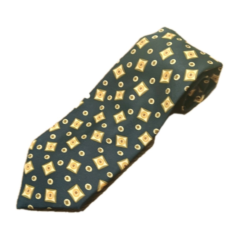Jos. A. Bank Executive Collection Silk Tie Blue/Yellow 3.5 x 57 Handmade In USA